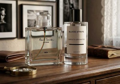 Paul Smith Extreme bottle next to Black Stripe Smooth Operator